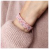 KiS PINKI - BRANSOLETKA TKANA W PASTELOWYM RÓŻU