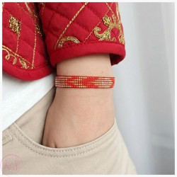 KiS CORALINA - BRANSOLETKA TKANA - SKLEP KiS - www.kolorowoistylowo.pl