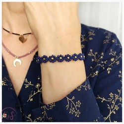 BRANSOLETKA Z KORALIKÓW KiS LOBELIA