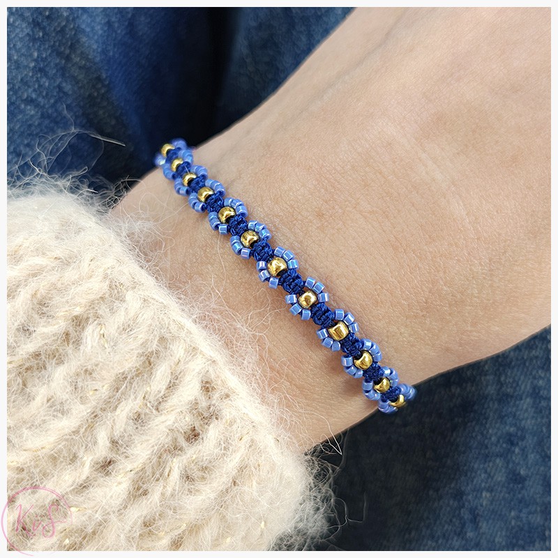 KiS HITKA SZAFIRKA - BRANSOLETKA PLECIONKA