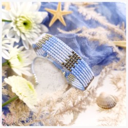 KiS PASTELOWY PORANEK BLUE - BRANSOLETKA TKANA