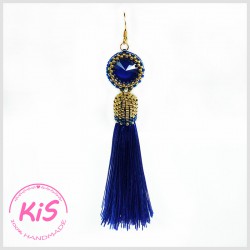 KOLCZYKI Z CHWOSTEM KiS ELEGANCE ROYAL BLUE