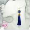 KOLCZYKI Z CHWOSTEM KiS ELEGANCE ROYAL BLUE