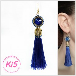 KOLCZYKI Z CHWOSTEM KiS ELEGANCE ROYAL BLUE
