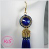 KOLCZYKI Z CHWOSTEM KiS ELEGANCE ROYAL BLUE