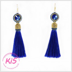 KOLCZYKI Z CHWOSTEM KiS ELEGANCE ROYAL BLUE