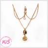 NASZYJNIK Z MUSZLA KAURI KiS MINI ROSE GOLD SHELL