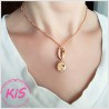 NASZYJNIK Z MUSZLA KAURI KiS MINI ROSE GOLD SHELL