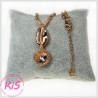 NASZYJNIK Z MUSZLA KAURI KiS MINI ROSE GOLD SHELL