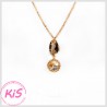 NASZYJNIK Z MUSZLA KAURI KiS MINI ROSE GOLD SHELL