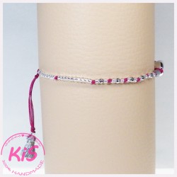 BRANSOLETKA NA NOGĘ Z MUSZLĄ KAURI KiS SILVER SUMMER
