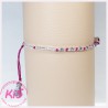 BRANSOLETKA NA NOGĘ Z MUSZLĄ KAURI KiS SILVER SUMMER