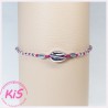 BRANSOLETKA NA NOGĘ Z MUSZLĄ KAURI KiS SILVER SUMMER