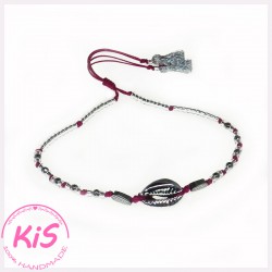 BRANSOLETKA NA NOGĘ Z MUSZLĄ KAURI KiS SILVER SUMMER
