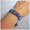 BRANSOLETKA TKANA KiS DENIM BLUE