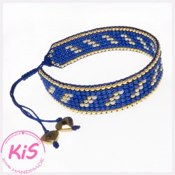 BRANSOLETKA TKANA KiS DENIM BLUE