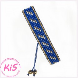 BRANSOLETKA TKANA KiS DENIM BLUE
