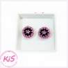 KOLCZYKI SZTYFTY Z KORALIKÓW KiS MINI PINK