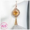 KOLCZYKI Z KWIATEM I KRYSZTAŁEM SWAROVSKI KiS BALLERINA