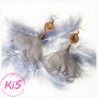 KOLCZYKI Z KWIATEM I KRYSZTAŁEM SWAROVSKI KiS BALLERINA