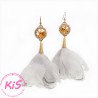 KOLCZYKI Z KWIATEM I KRYSZTAŁEM SWAROVSKI KiS BALLERINA