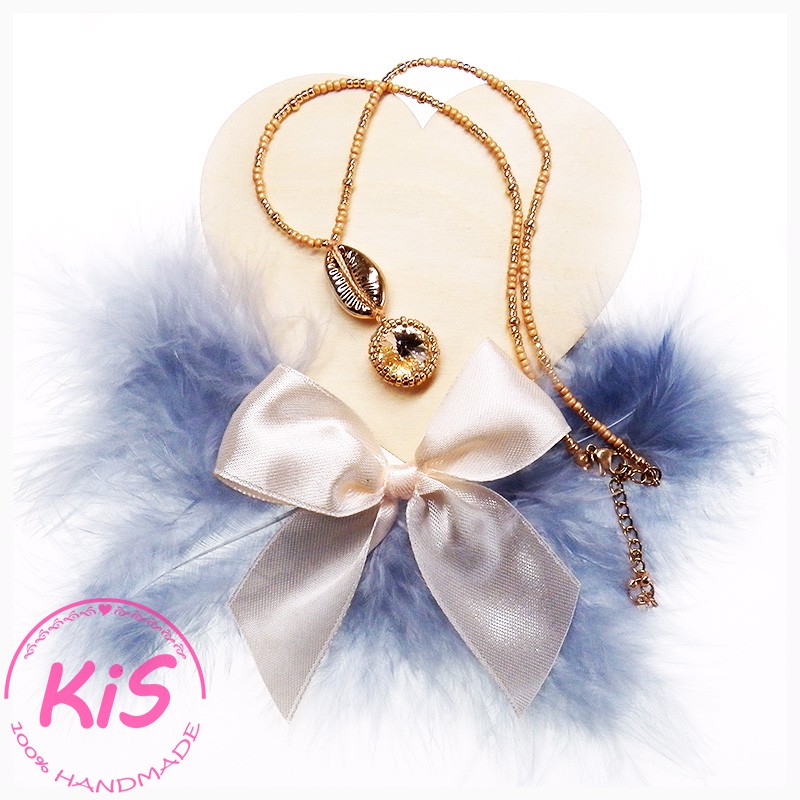 NASZYJNIK Z MUSZLĄ KAURI KiS MINI ROSE GOLD SHELL NASZYJNIK Z MUSZLĄ KAURI KiS MINI ROSE GOLD SHELL