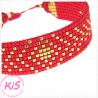 BRANSOLETKA TKANA PLECIONKA KiS RED ENERGY
