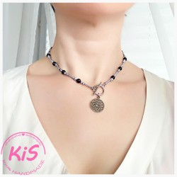 NASZYJNIK Z PERŁAMI SWAROVSKI KiS NEW MANDALA