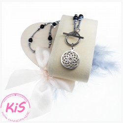 NASZYJNIK Z PERŁAMI SWAROVSKI KiS NEW MANDALA