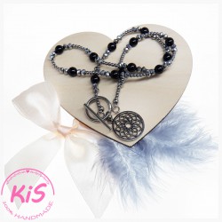 NASZYJNIK Z PERŁAMI SWAROVSKI KiS NEW MANDALA