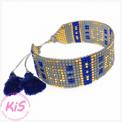 BRANSOLETKA TKANA KiS SAPPHIRE CITY