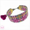 BRANSOLETKA TKANA KiS SUPER PINK