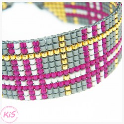 BRANSOLETKA TKANA KiS SUPER PINK