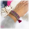 BRANSOLETKA TKANA KiS SUPER PINK