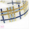 BRANSOLETKA TKANA KiS WHITE BLUE