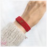 BRANSOLETKA TKANA KiS RED ENERGY