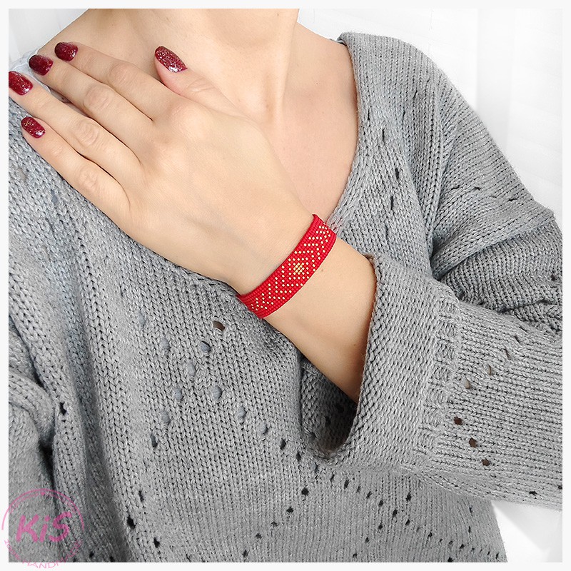 BRANSOLETKA TKANA KiS RED ENERGY BRANSOLETKA TKANA KiS RED ENERGY