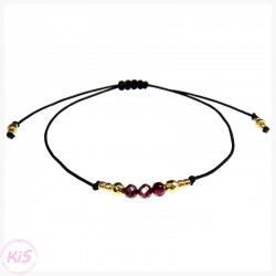 BRANSOLETKA Z KORALIKÓW KiS GARNET MINI