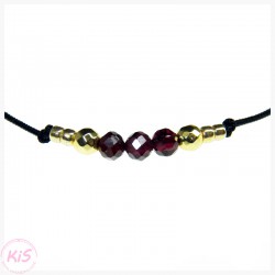 BRANSOLETKA Z KORALIKÓW KiS GARNET MINI