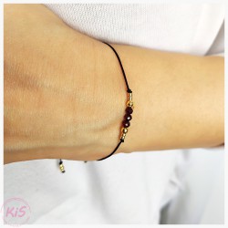 BRANSOLETKA Z KORALIKÓW KiS GARNET MINI