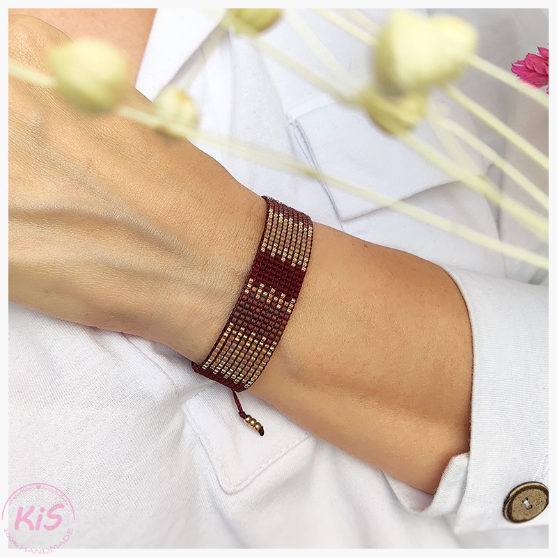 BRANSOLETKA TKANA KiS RUBY BLOCKS BRANSOLETKA TKANA KiS RUBY BLOCKS