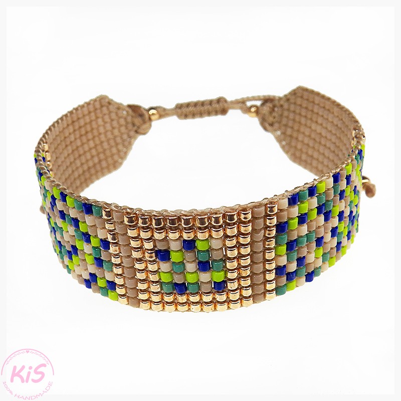 BRANSOLETKA TKANA KiS STYLOWY MIX BEŻ BRANSOLETKA TKANA KiS STYLOWY MIX BEŻ